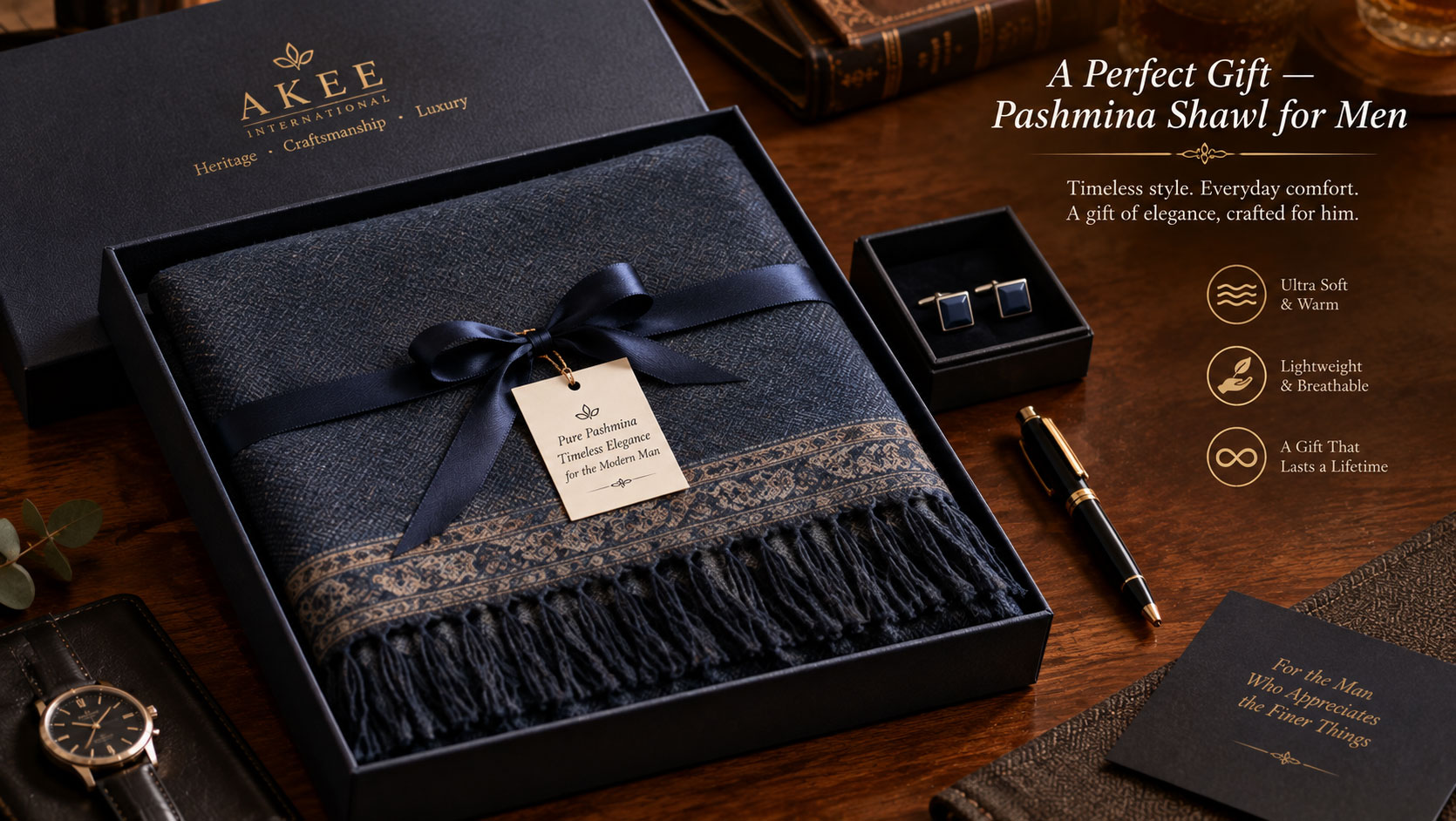A Perfect Gift - Pashmina Shawl for Men