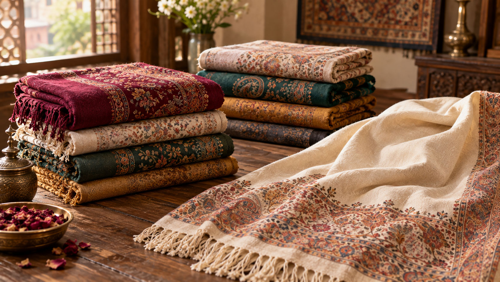Original Handmade Real Pashmina Shawls for Sale