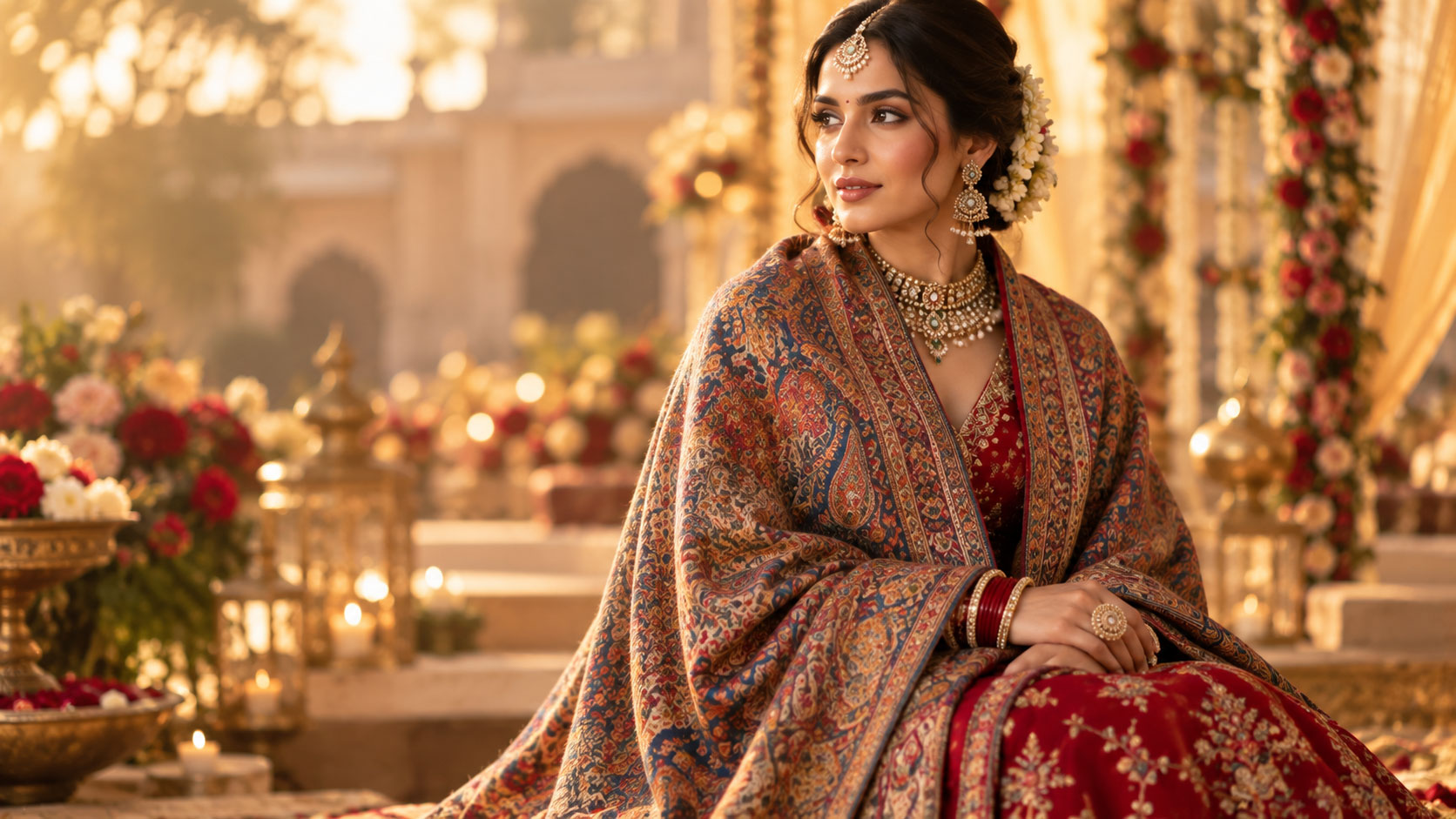 Why Brides Are Choosing a Handmade Kani Stole for Winter Weddings