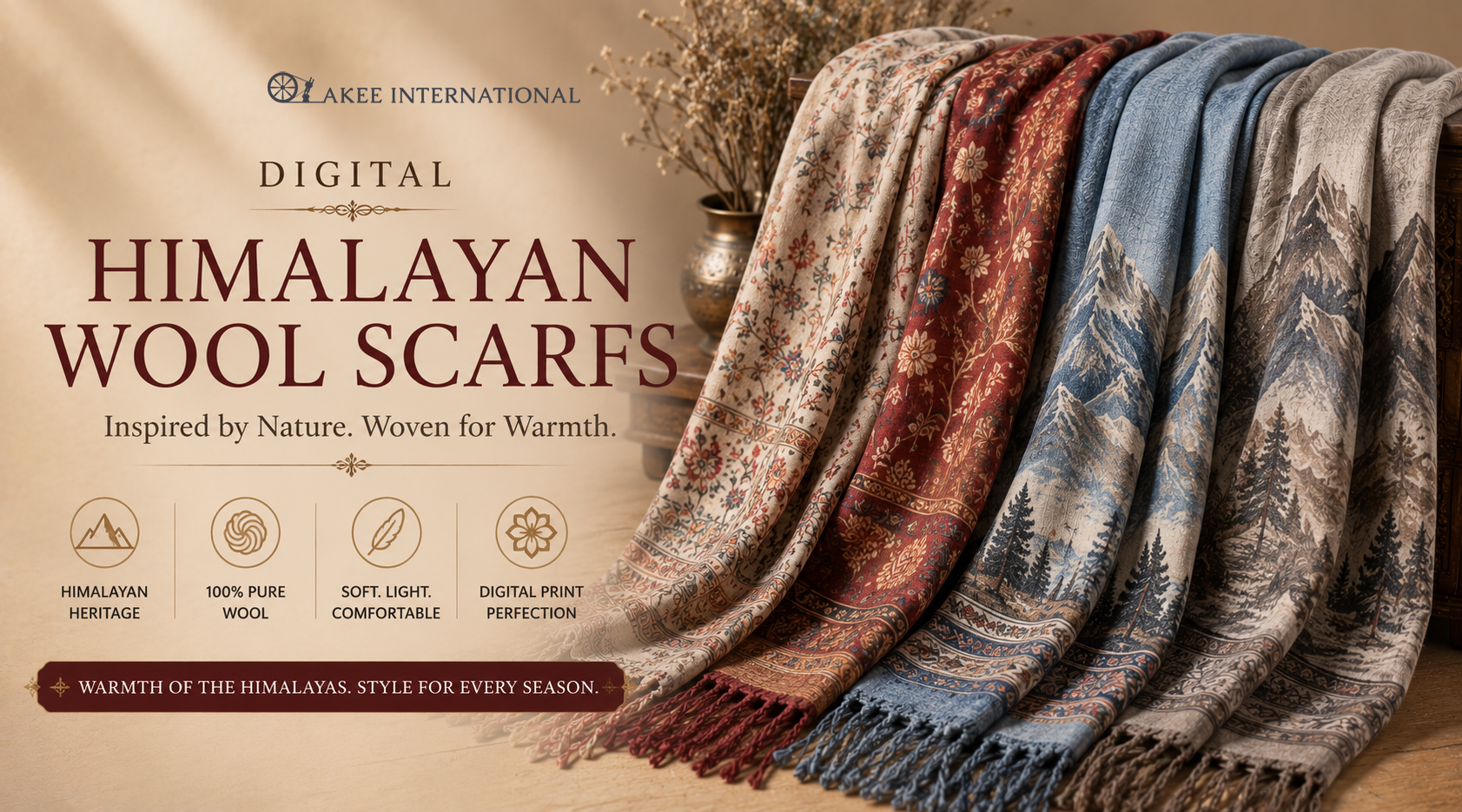 Digital Himalayan Wool Scarfs
