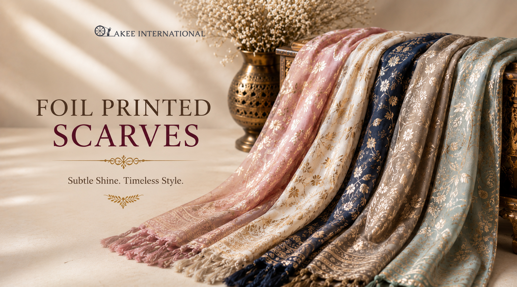 Foil Printed Scarfs | Akee International
