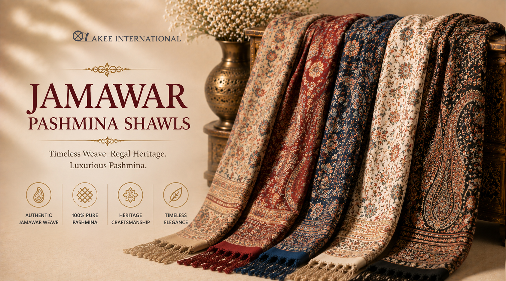 Jamawar Pashmina Shawls | Akee International