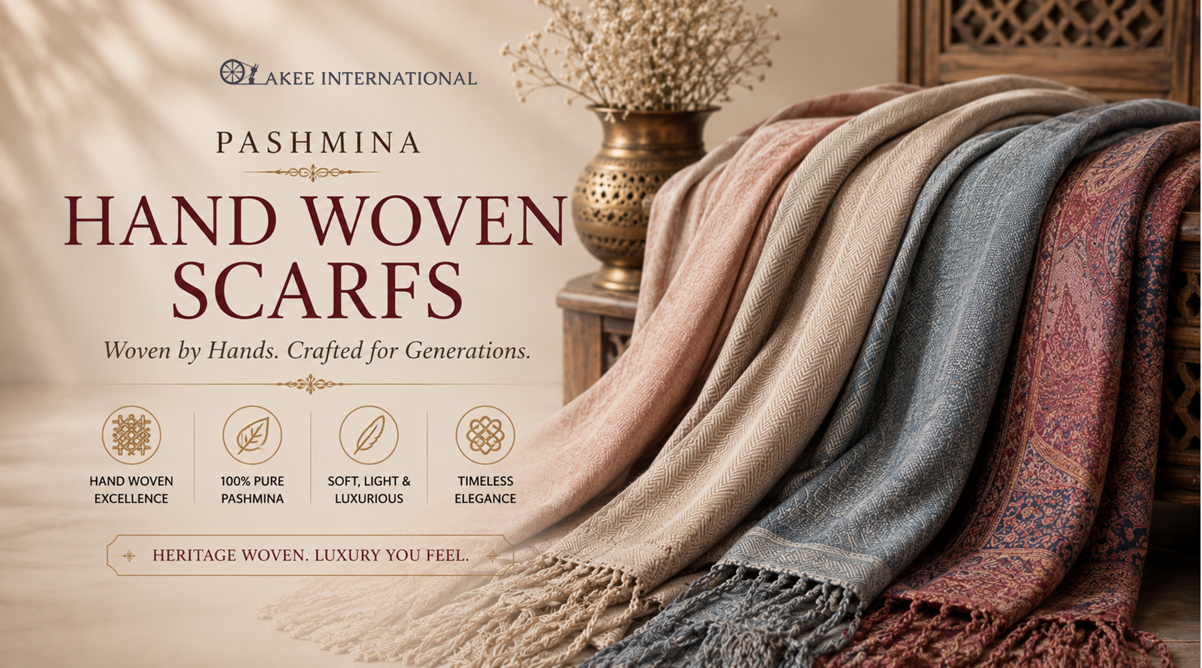 Pashmina Hand Woven Scarfs
