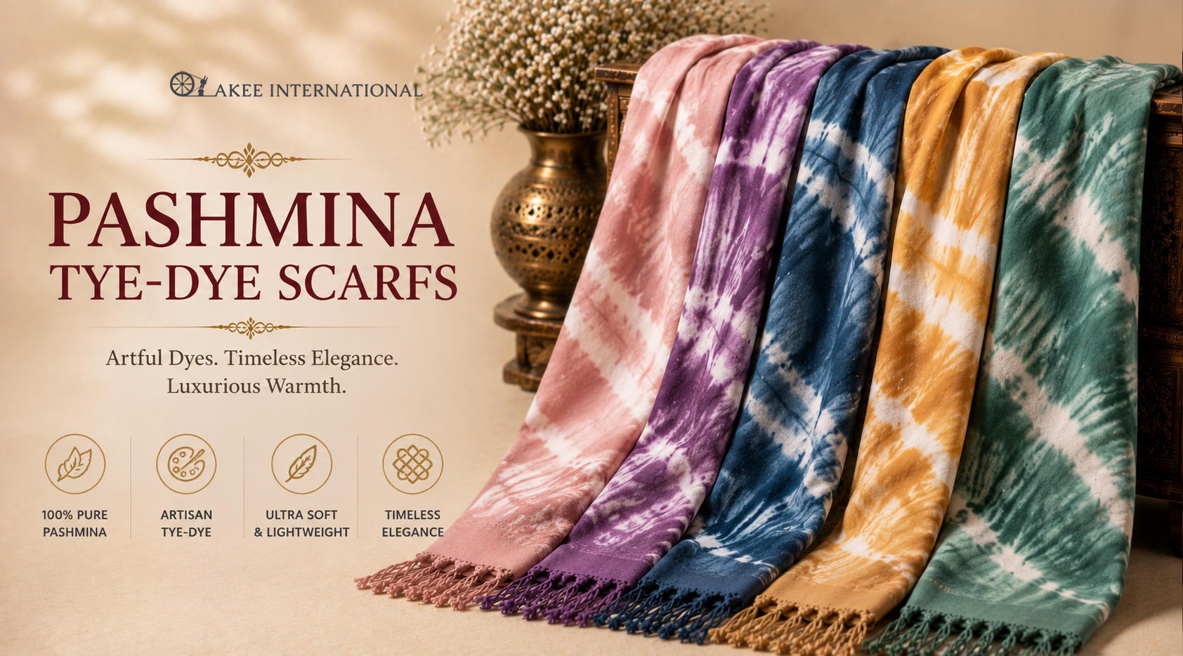 Pashmina Tye Dye Scarfs