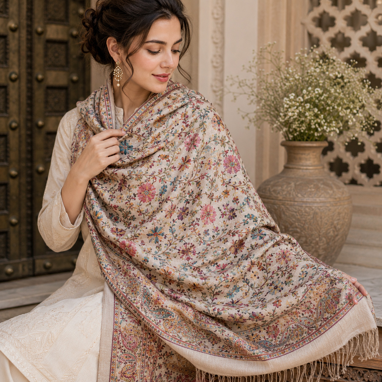 Exclusive Hand Embroidered Pashmina Shawls | Akee Intenational