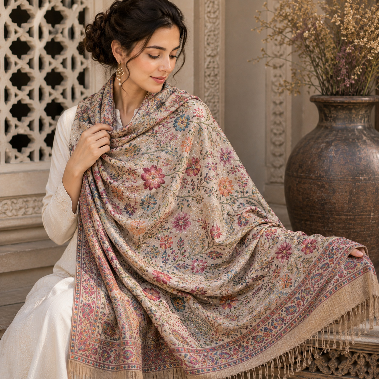 Pashmina Hand Embroidered Shawls | Akee Intenational