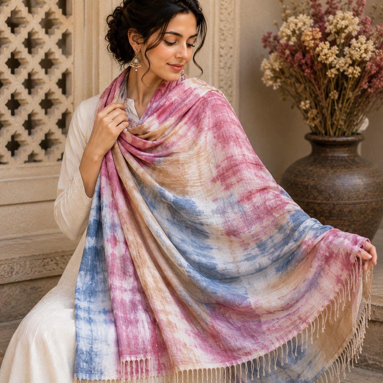 Pashmina Tye Dye Scarfs | Akee Intenational
