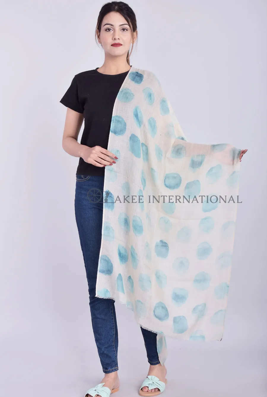 Stylish Digital Print Kashmiri Pashmina Scarf | Akee International