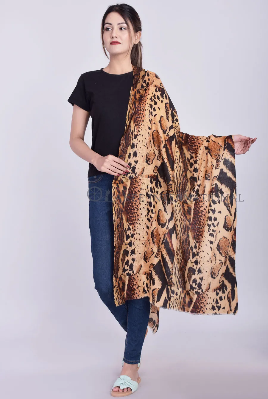 Luxury Digital Floral Winter Pashmina Scarf | Akee International