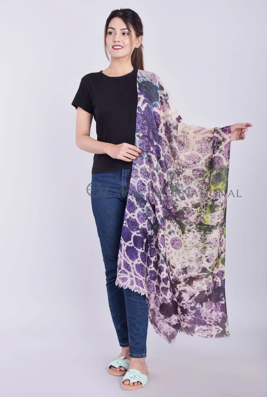 Contemporary Digital Art Pashmina Scarf | Akee International