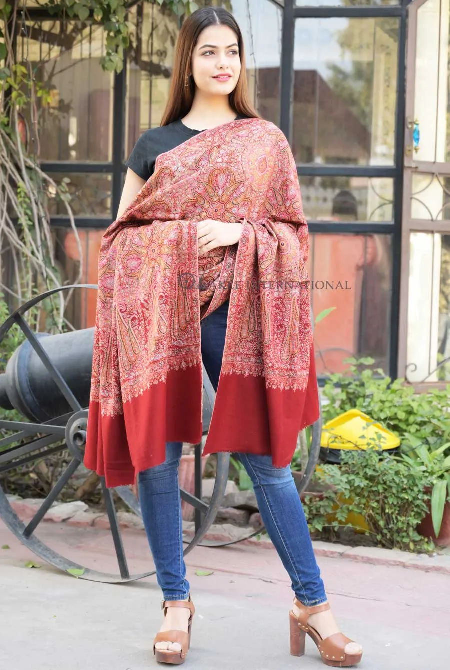 Indira Loom Heritage Kashmiri Pashmina Shawl | Akee International