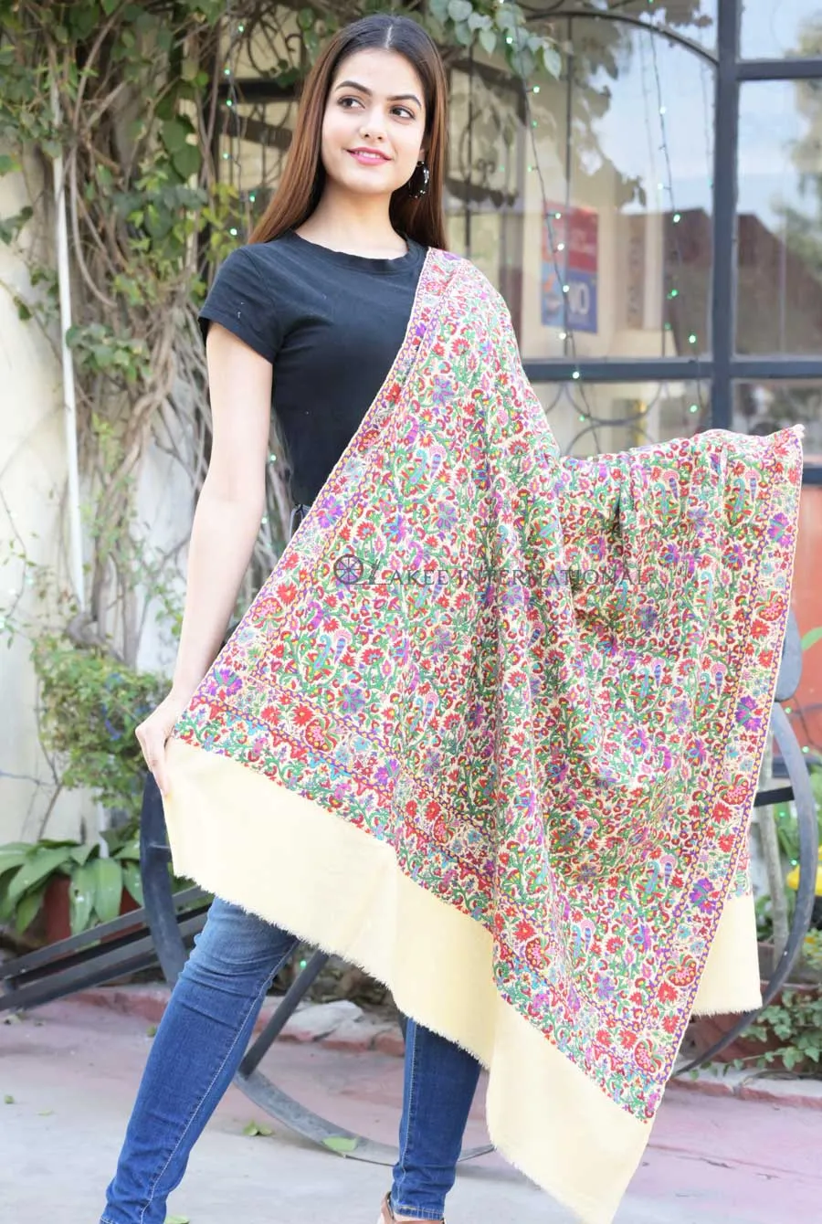 Amrita Shawl Luxury Pashmina Embroidery | Akee International