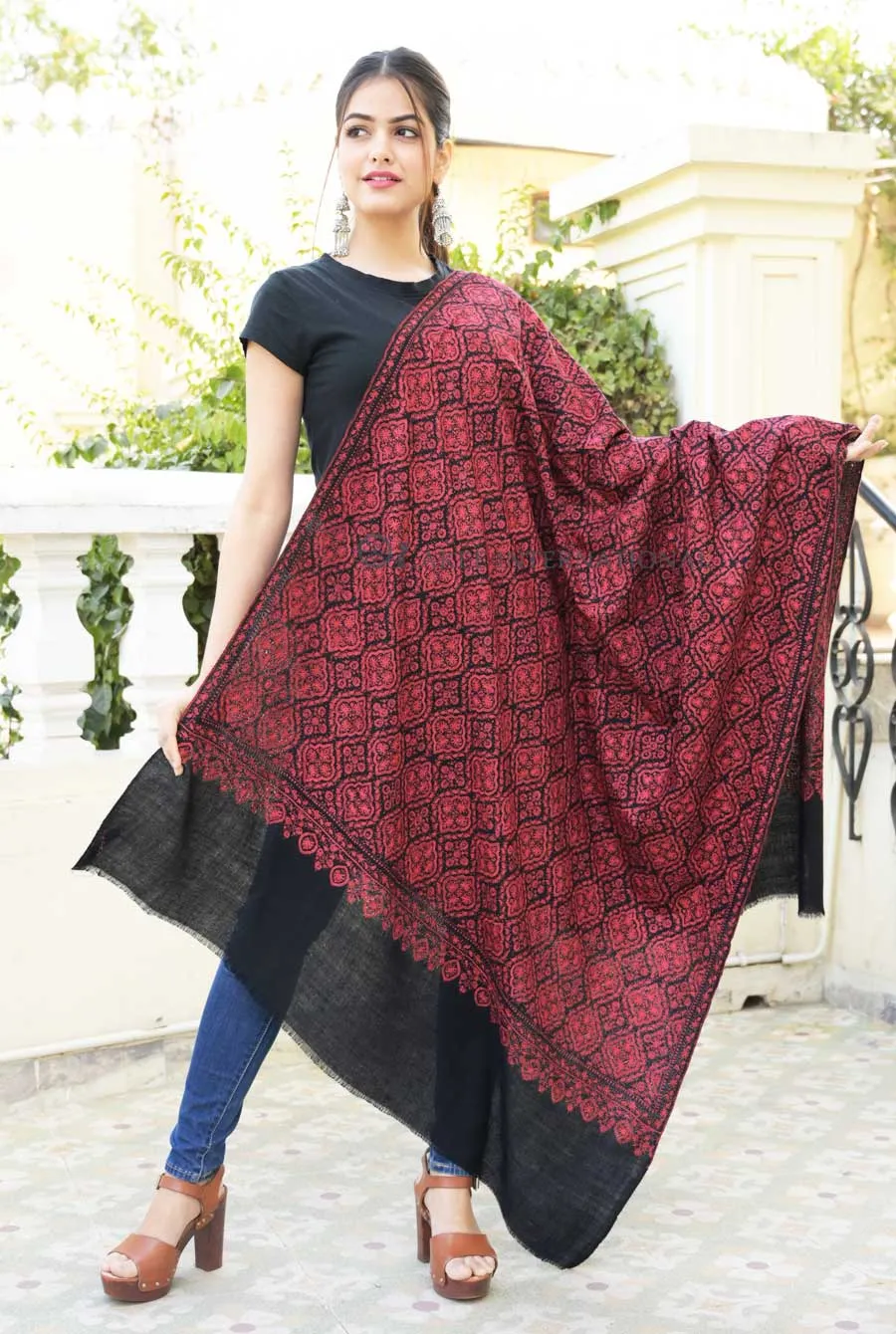 Zamarud Loom Heritage Kashmiri Pashmina Shawl | Akee International