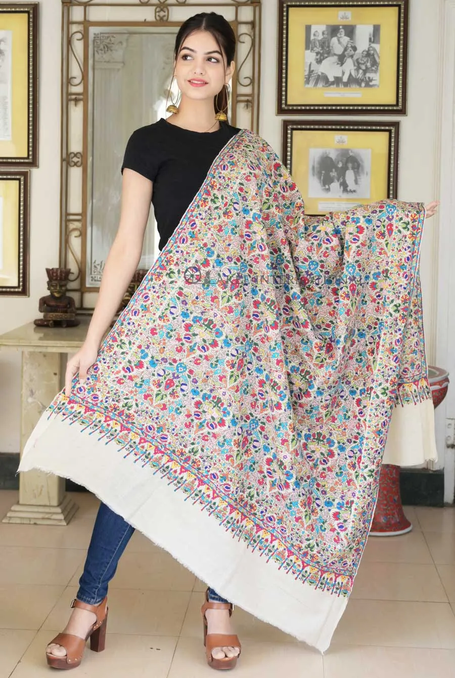 Darbar Looms Heritage Kashmiri Pashmina Shawl