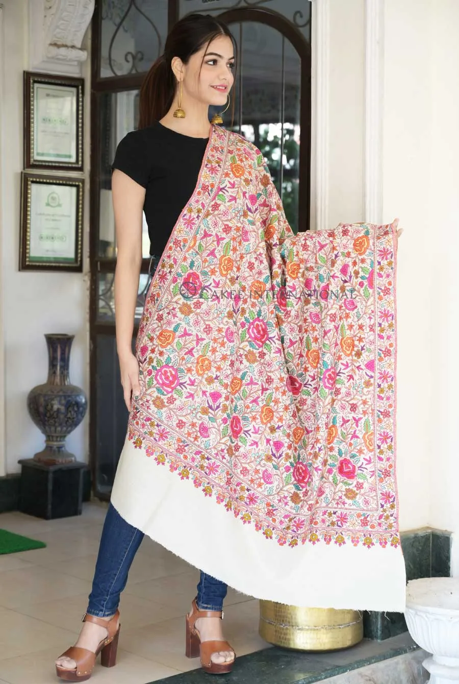 Shehenshah Shawl Royal Embroidered Pashmina
