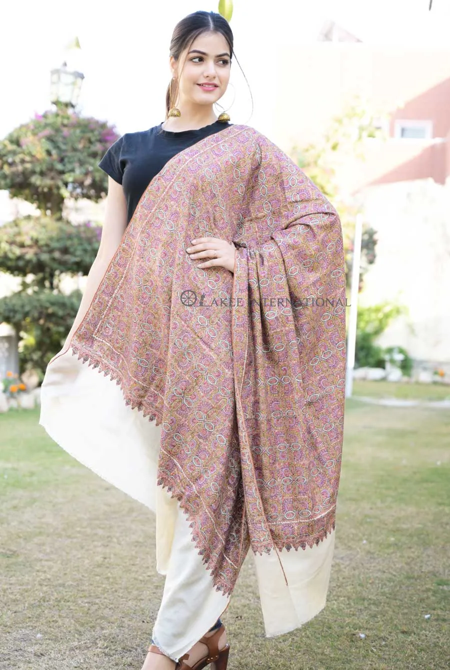 Sadaf Weave Luxury Kashmiri Pashmina Shawl