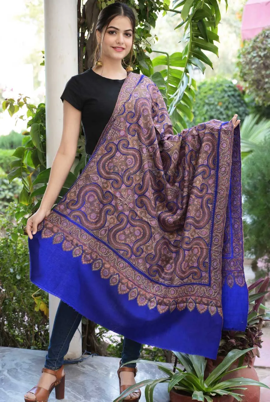 Shalimar Veil Royal Kashmiri Pashmina Shawl