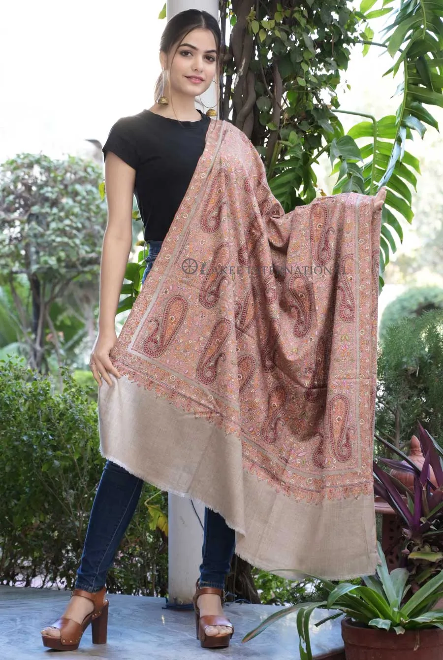 Aabroo Embroidery Luxury Kashmiri Shawl | Pashmina
