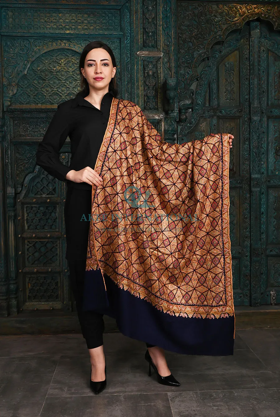 Maison Pashm Luxury Embroidered Pashmina Shawl