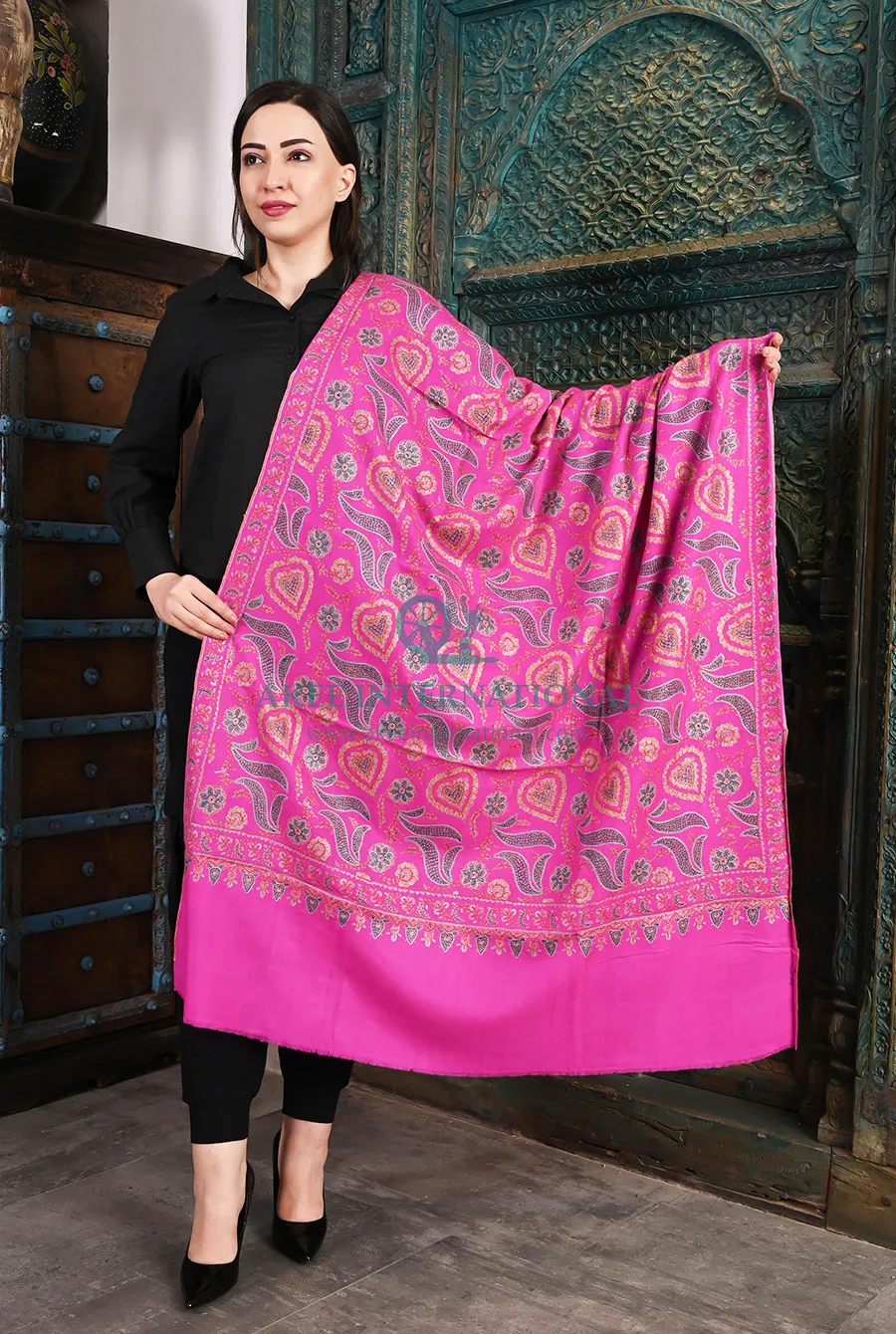 Rumi Karigari Artisan Pashmina Shawl