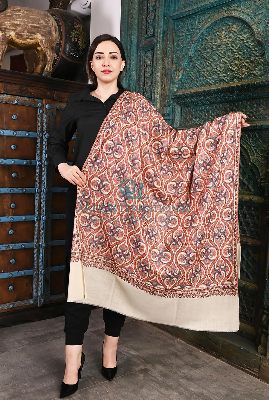 Arzoo Pashmina Luxury Embroidered Shawl | Akee International