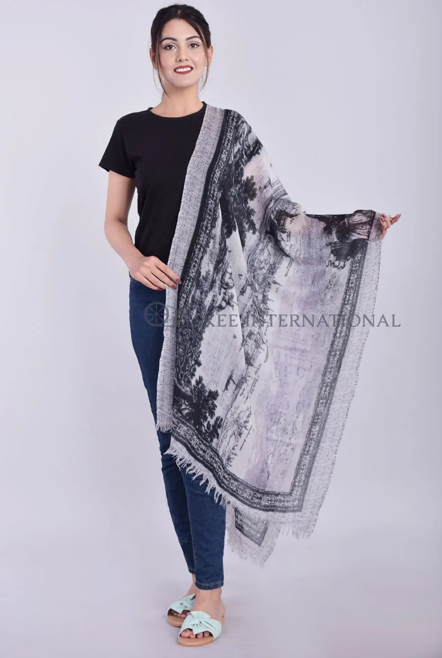 Wool Designer Printed Scarfs