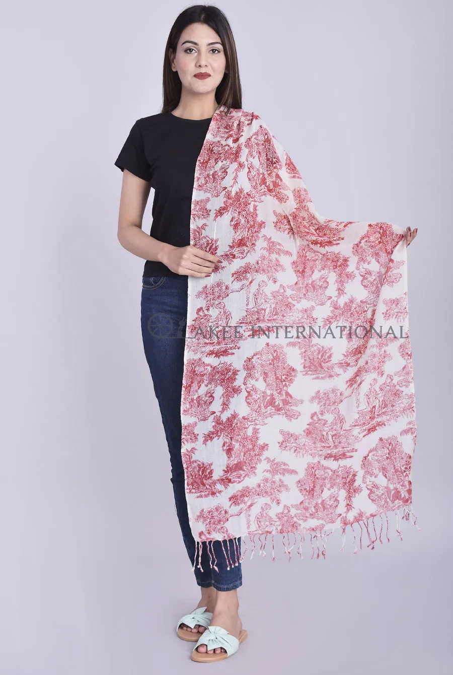Luxury Printed Wool Fashion Wrap Scarf | Akee International