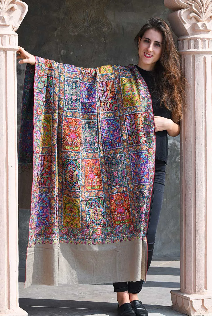 Pashmina Hand Embroidered Shawl