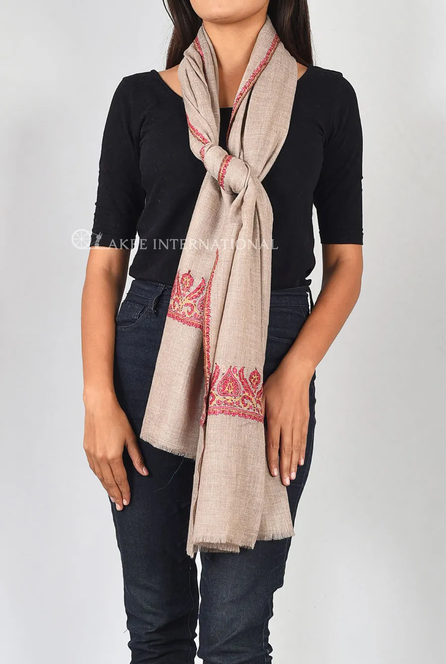 Luxury Kashmiri Hand Embroidered Pashmina Stole