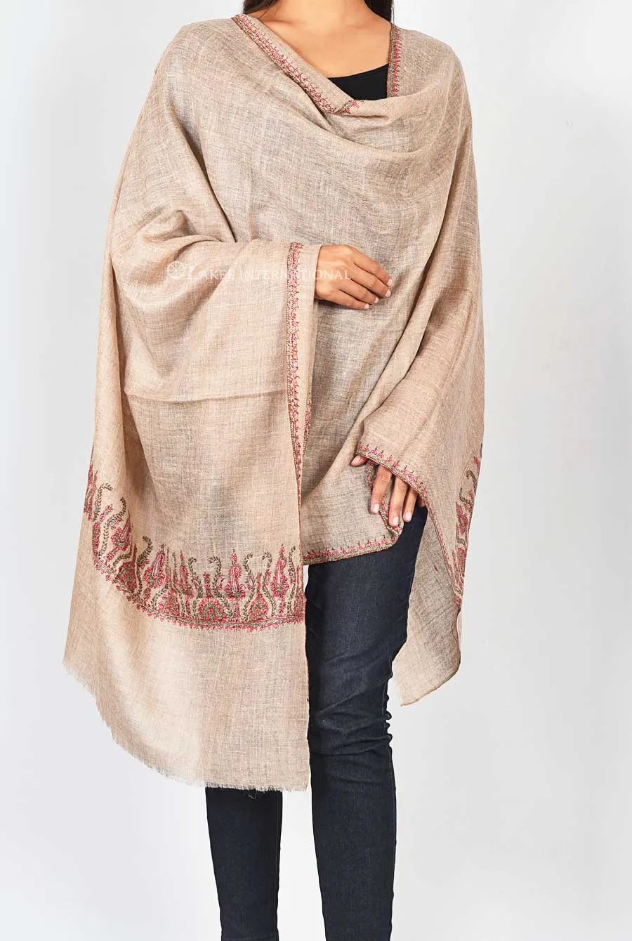 Premium Artisan Embroidered Pashmina Stole