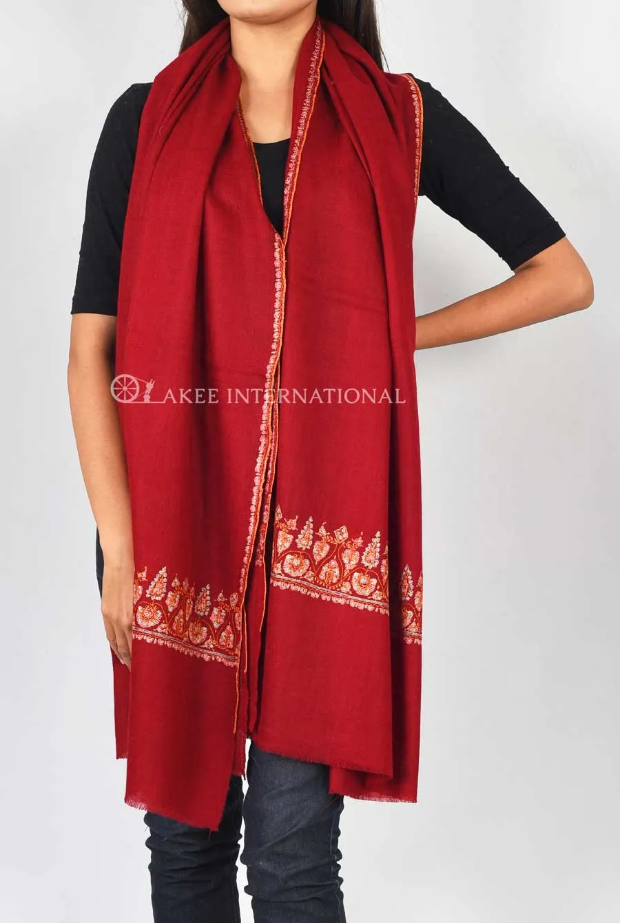 Premium Kashmiri Heritage Embroidered Pashmina Stole