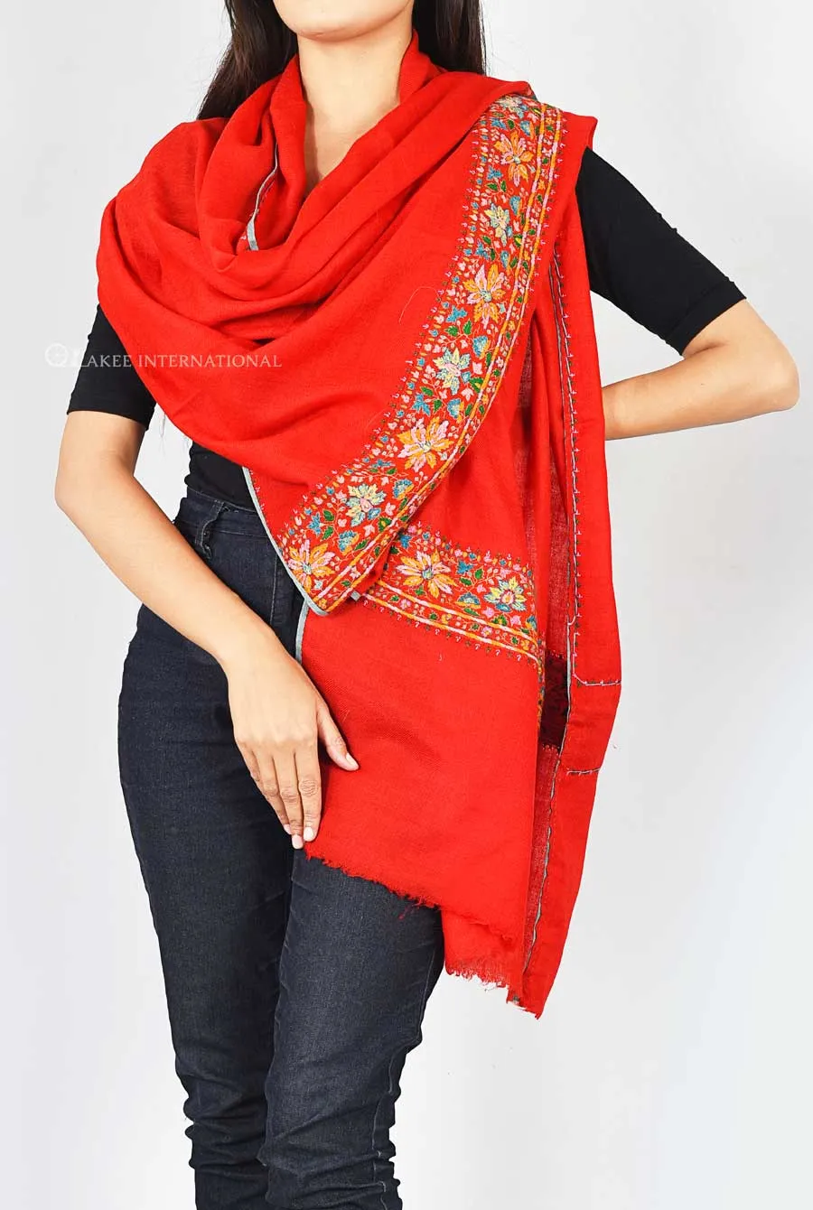 Premium Artisan Kashmiri Embroidered Pashmina Stole