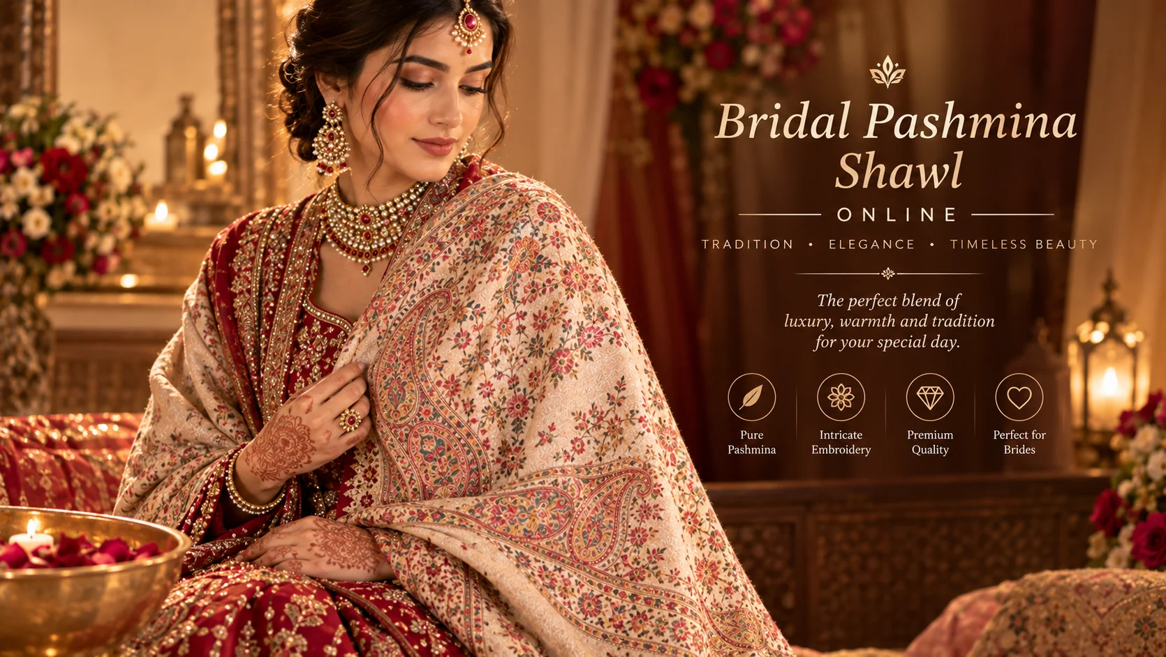 Bridal Pashmina Shawl Online — Akee International