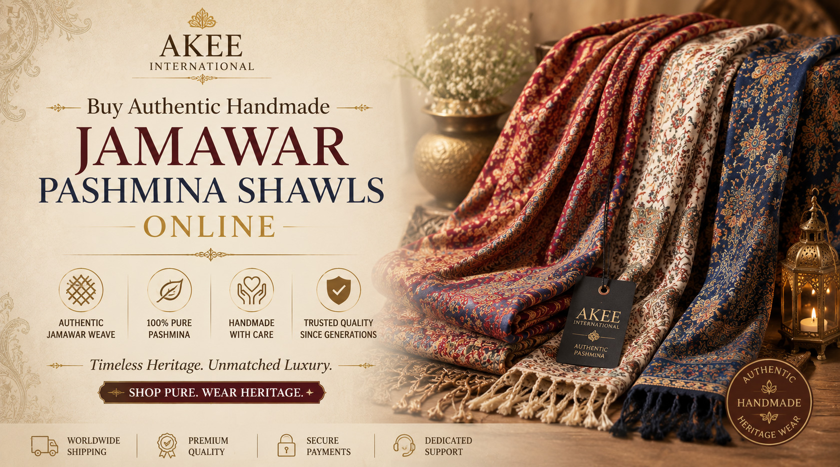 Buy Authentic Jamawar Pashmina Shawls Online