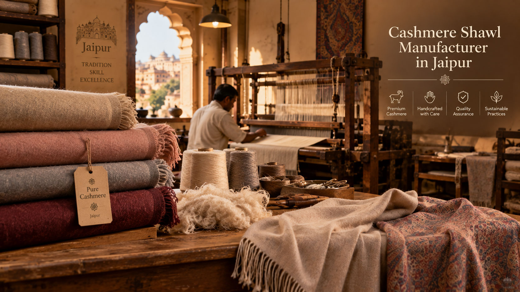 Cashmere Shawl Manufacturer in Jaipur — Akee International