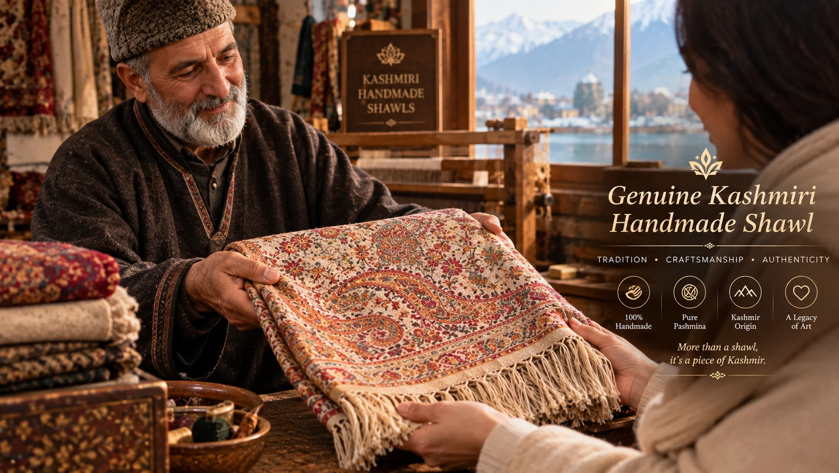 Genuine Kashmiri Handmade Shawl — Akee International