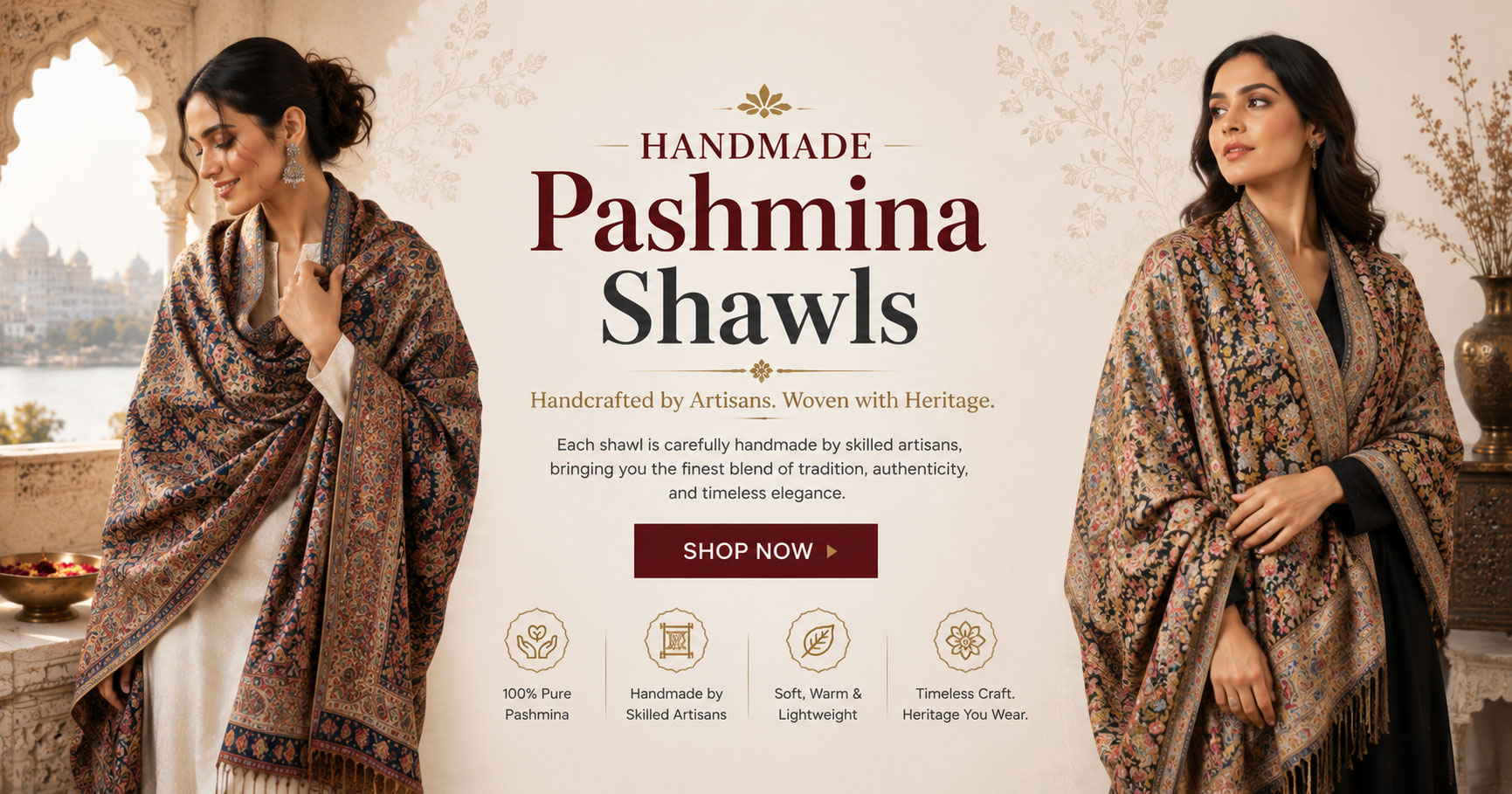 Handmade Pashmina Shawls: Timeless Craftsmanship by Akee International, Jaipur