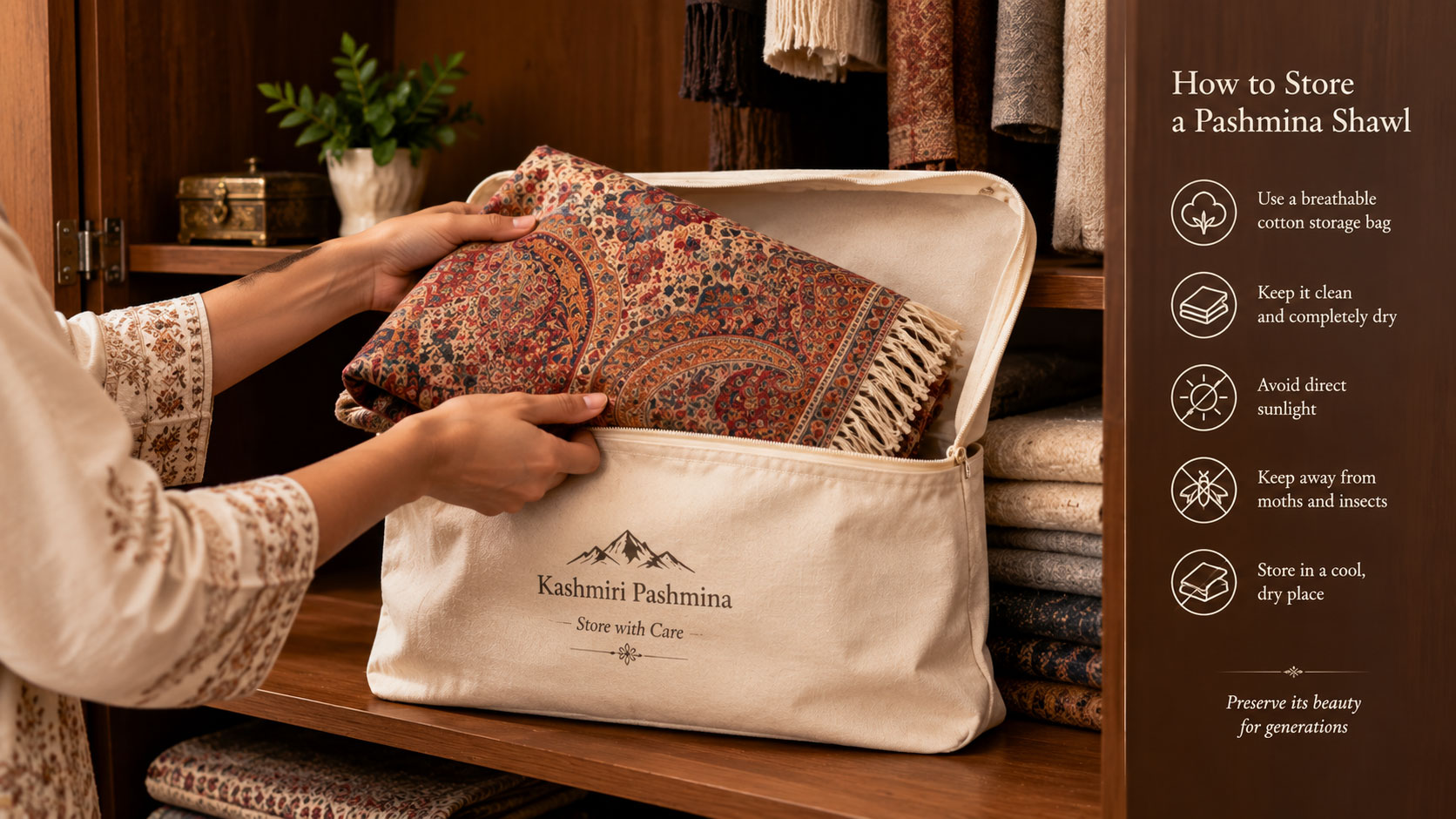 How to Store a Pashmina Shawl — Akee International
