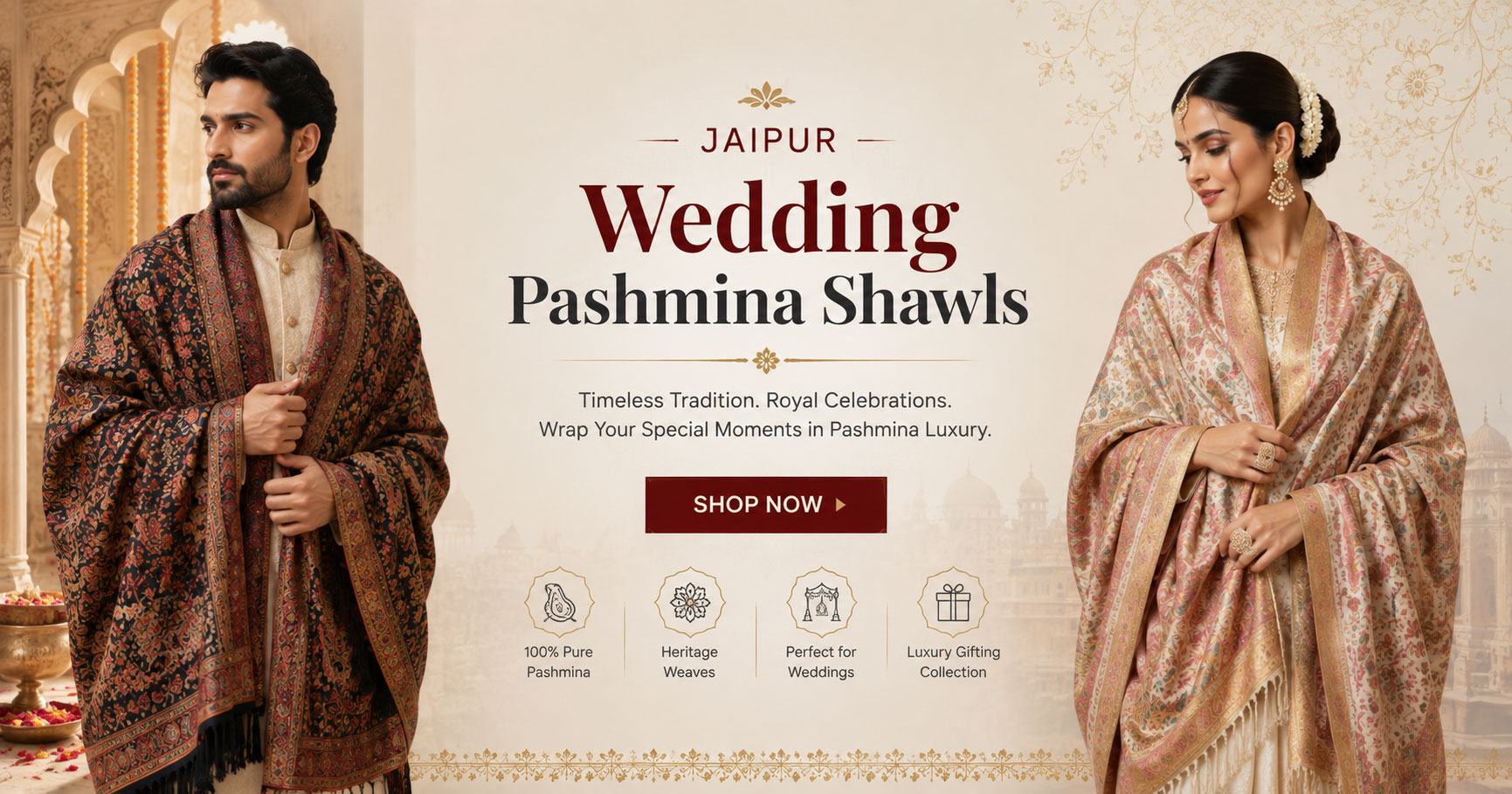 Jaipur Wedding Pashmina Shawls: The Perfect Blend of Tradition and Elegance
