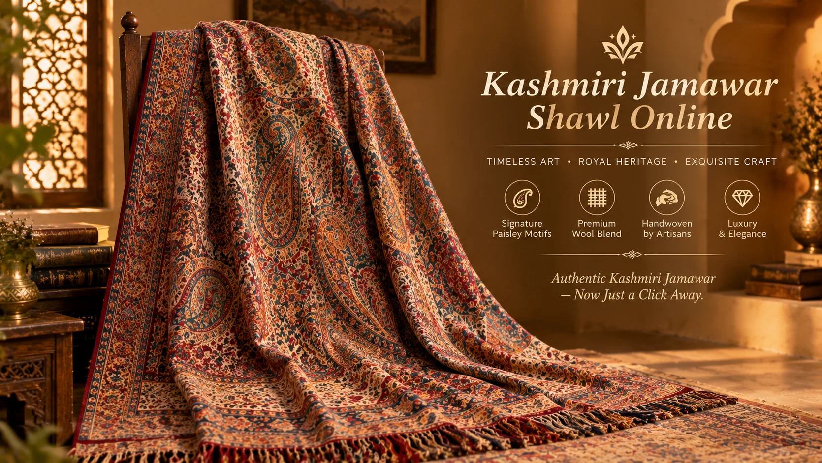 Kashmiri Jamawar Shawl Online — Akee International