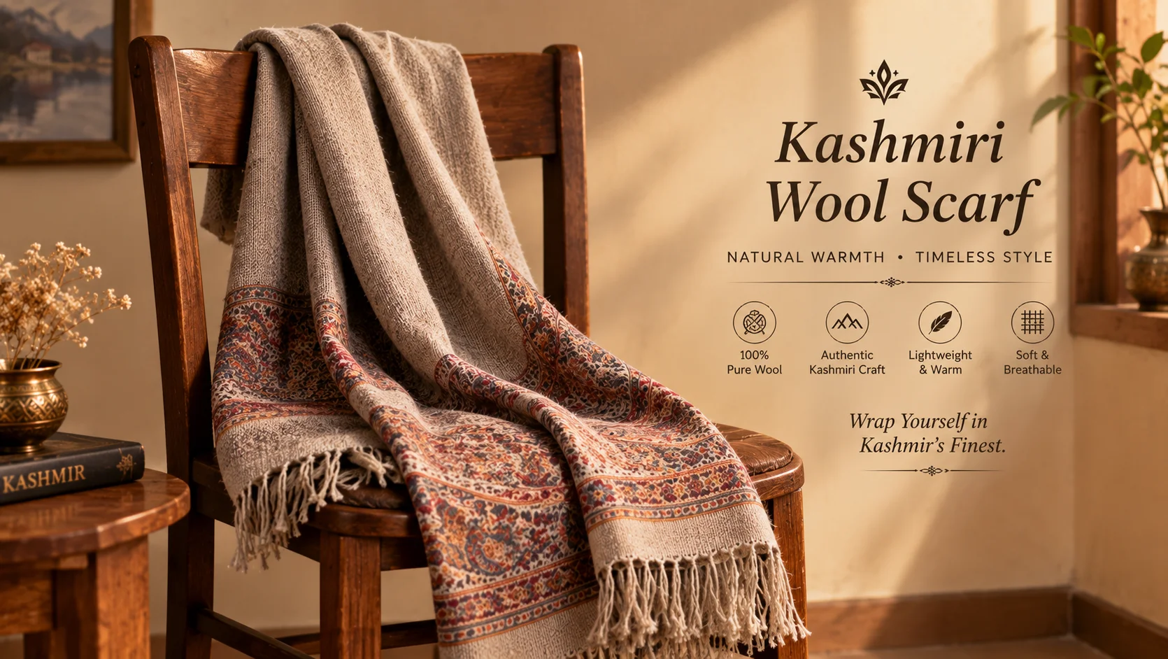 Kashmiri Wool Scarf Online — Akee International