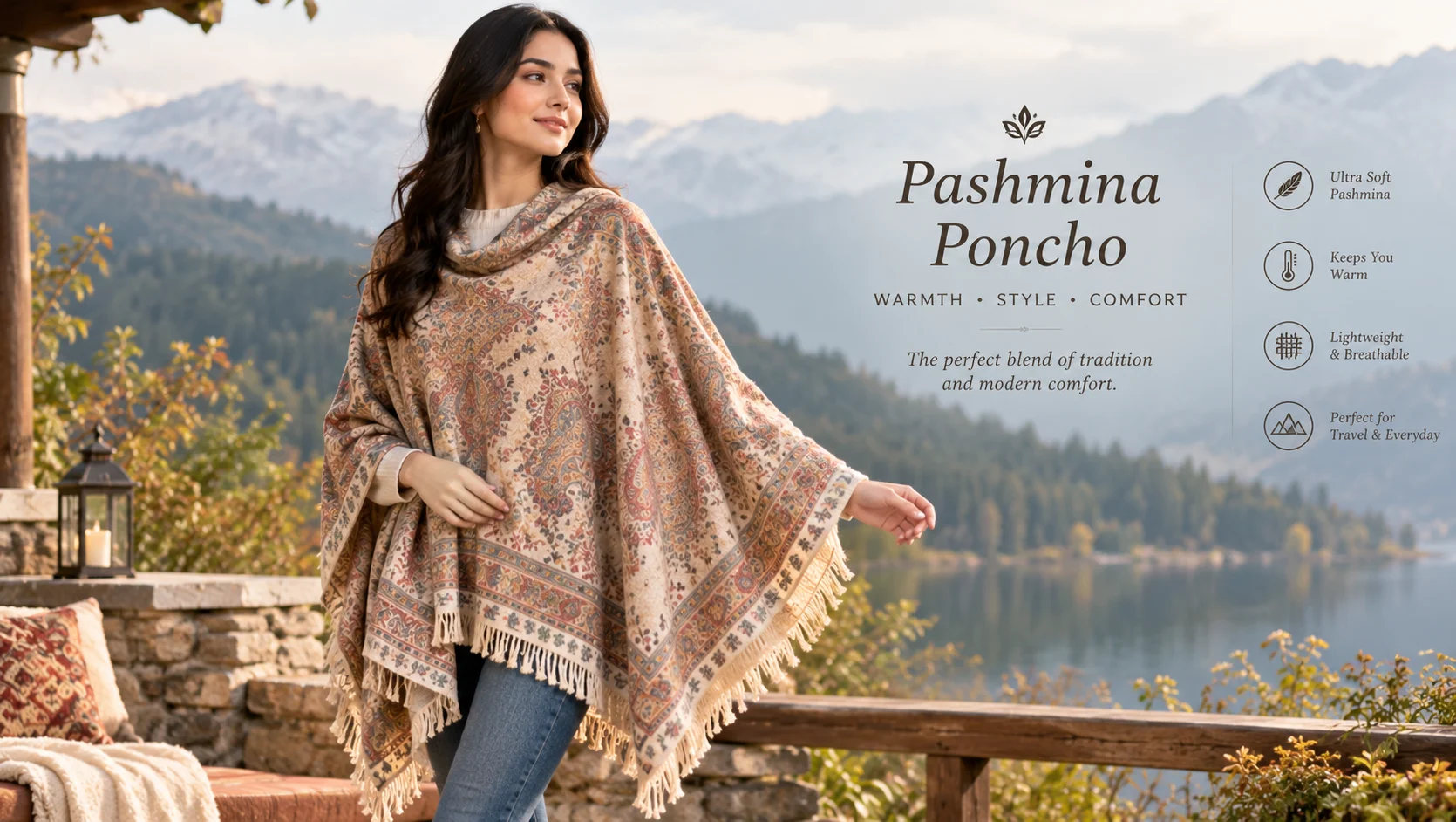 Pashmina Poncho Online — Akee International