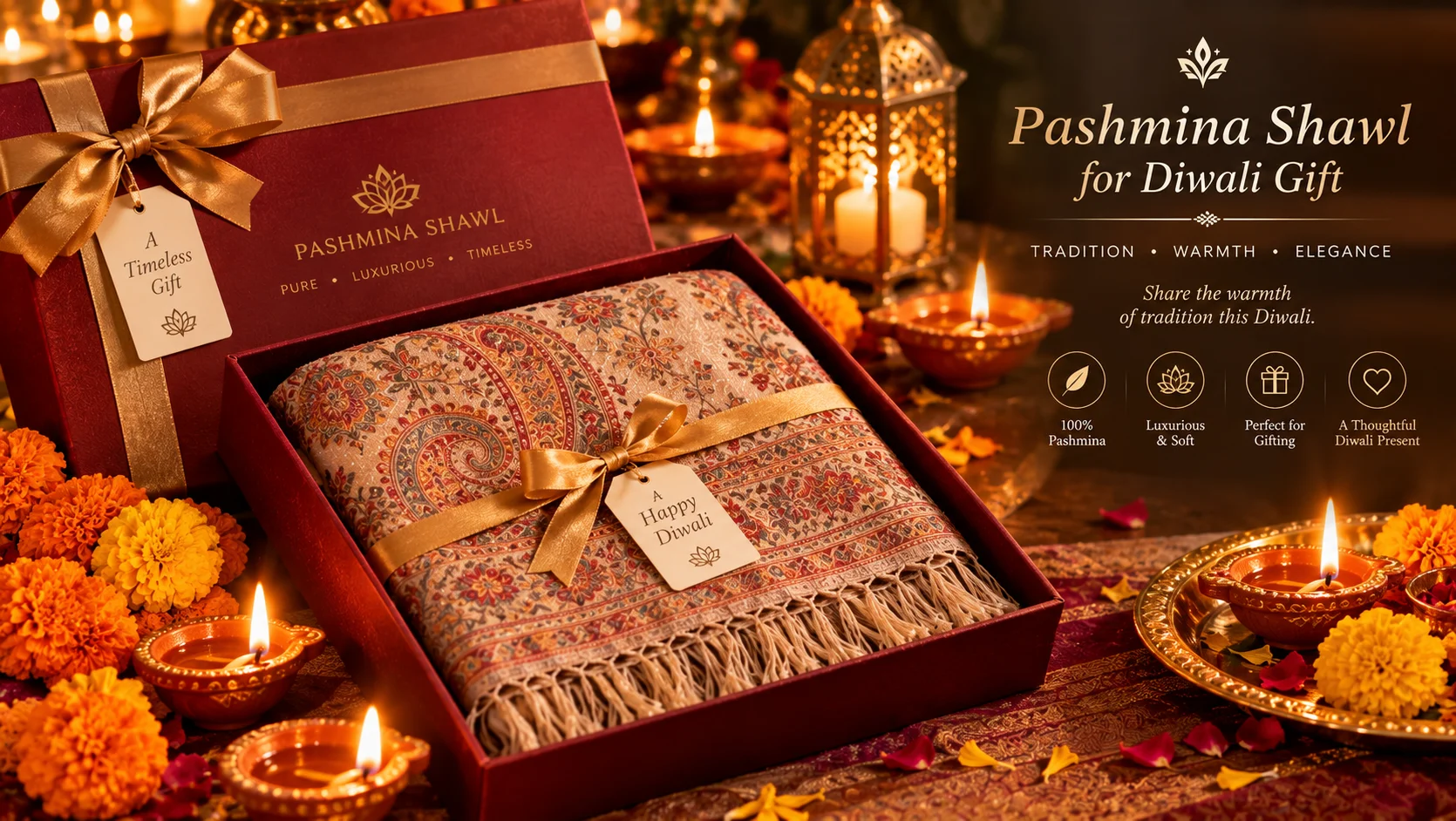 Pashmina Shawl for Diwali Gift — Akee International