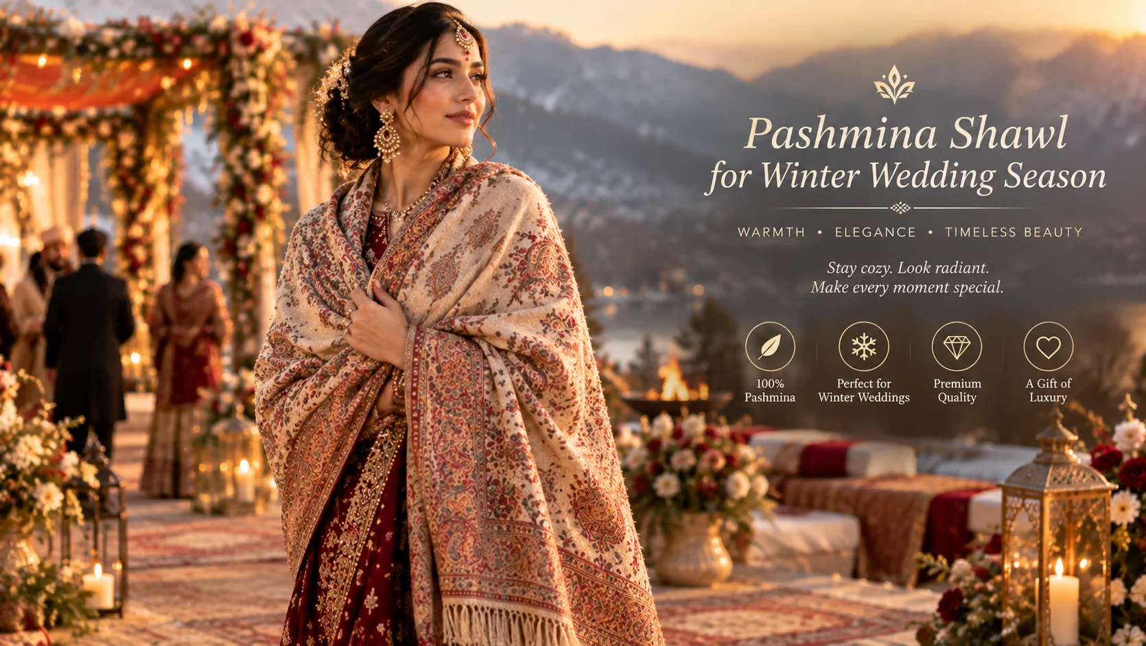 Pashmina Shawl for Winter Wedding Season — Akee International