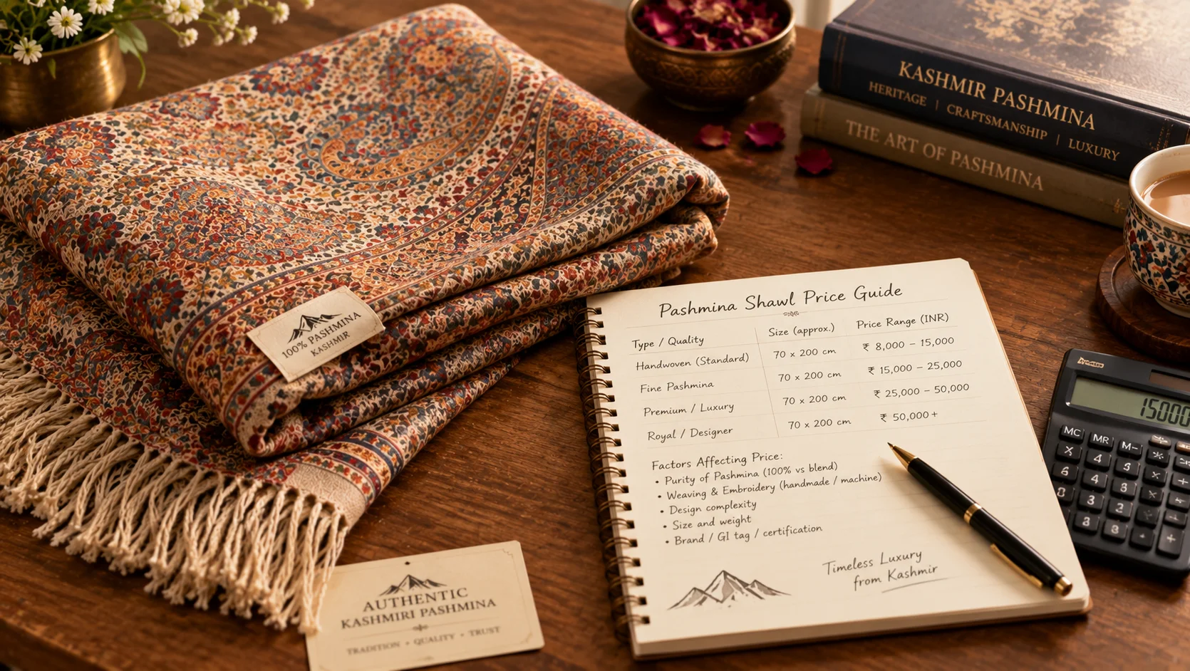 Pashmina Shawl Price Guide — Akee International