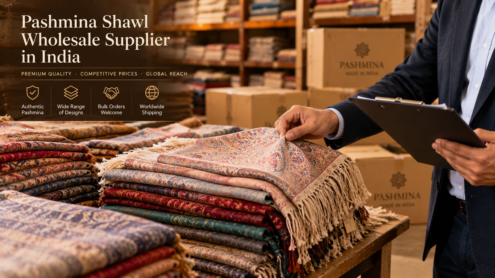 Pashmina Shawl Wholesale Supplier in India — Akee International