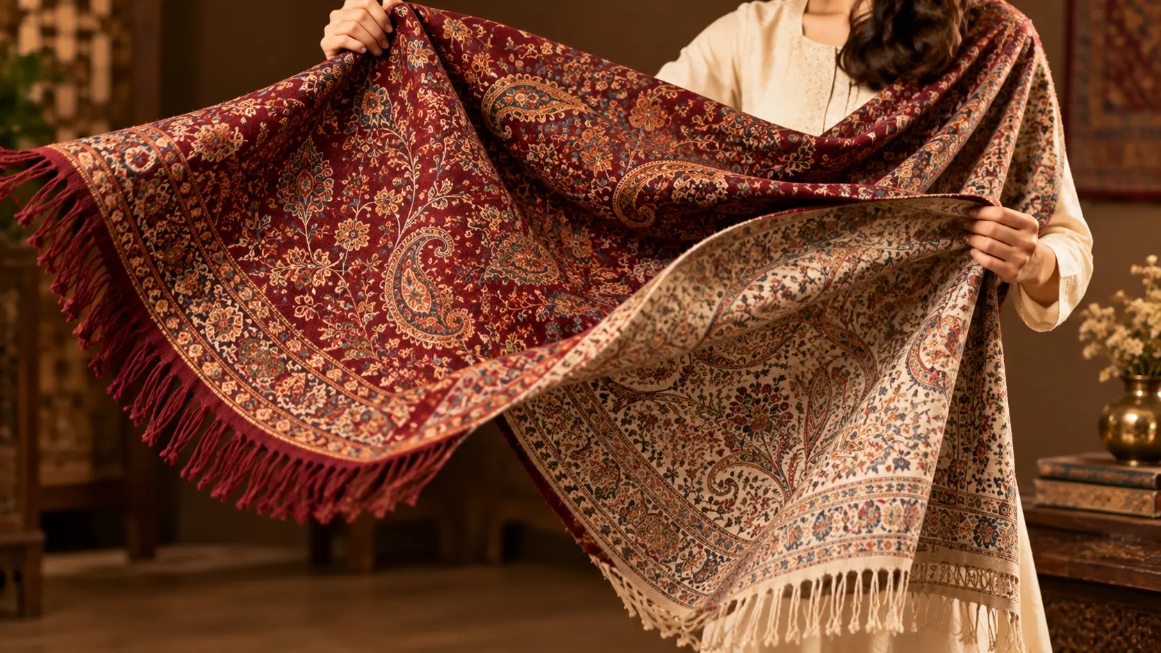 Reversible Pashmina Shawl — Akee International
